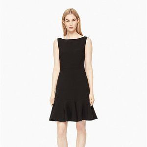 Kate Spade New York black crepe flounce dress SIZE 0